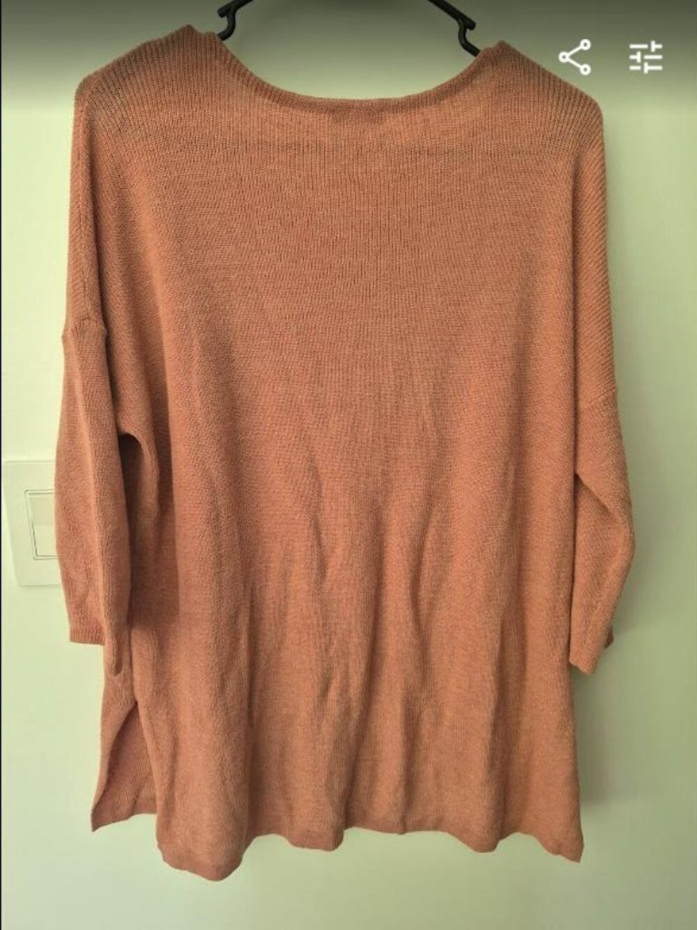 Pure Jill Rose Pink Linen Blend Sweater Top Size S